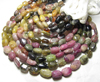 16 inches Gorgeous Tourmaline - Smooth Polished Nuggest Nice multy Colour Full huge size - 6 - 10 mm approx